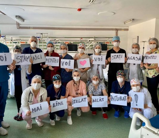 O echipa formata din sase medici supravegheaza zi si noapte bolnavii infectati cu Covid-19 in sectia de Terapie Intensiva si Anestezie a SCJU Craiova.