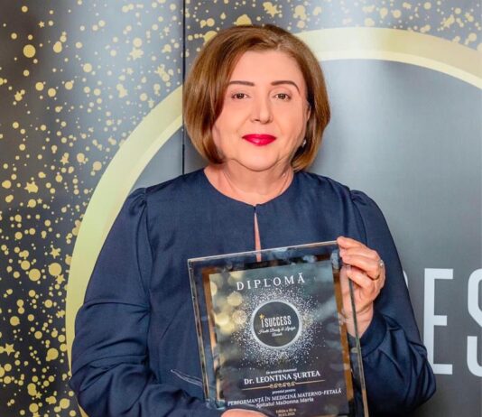 Dr.Leontina Surtea-directorul medical al Maternitatii MaDonna Maria din Craiova a primit distinctia: „Performanta in Medicina Materno-Fetala” la gala “I Succes”