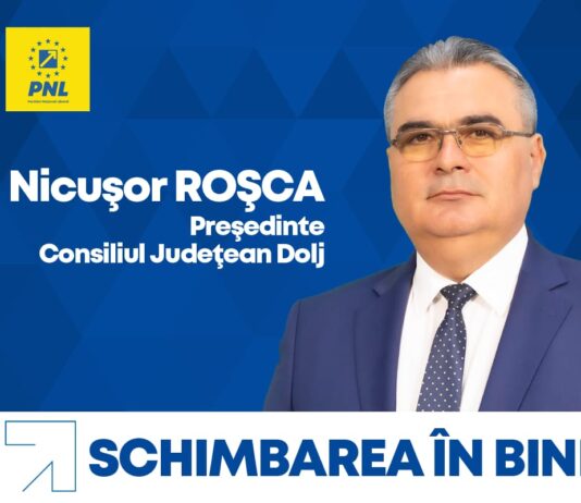 Nicușor Roșca, candidatul Partidului Național Liberal la funcția de președinte al Consiliului Județean Dolj