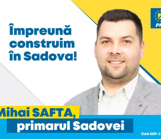 Mihai Safta, candidatul PNL la Primăria Sadova, are un nume și o viziune de dus mai departe
