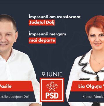 Lia Olguța Vasilescu și Cosmin Vasile își continuă marile proiecte pentru dezvoltarea Craiovei și a județului Dolj