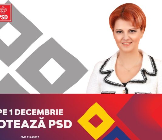 Lia Olguța Vasilescu: „Pe 1 decembrie, votează PSD la alegerile parlamentare!“